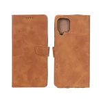 کیف چرمی موبایل مگنتی Samsung Galaxy A12 / M12 / F12 - عسلی