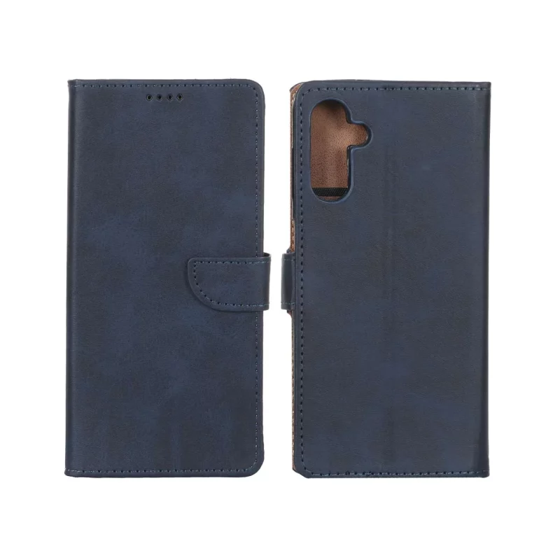 کیف چرمی موبایل مگنتی Samsung Galaxy A13 5G / A04s / M13 4G / M23 / F13 - سرمه ای - تصویر 2