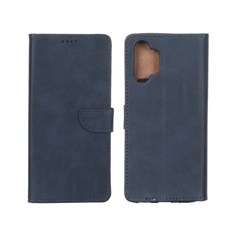 کیف چرمی موبایل مگنتی Samsung Galaxy A13 4G / A13 5G / A04s / M13 4G / M23 / F13 - سرمه ای - تصویر 2