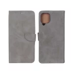 کیف چرمی موبایل مگنتی Samsung Galaxy A22 4G / M22 / M32 4G / F22 - خاکستری