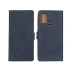 کیف چرمی موبایل مگنتی Samsung Galaxy A21s - سرمه ای