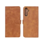 کیف چرمی موبایل مگنتی Samsung Galaxy A14 - عسلی