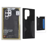 قاب اورجینال KEEPHONE پارچه ای چرمی جاکارتی Samsung Galaxy S24 Ultra - مشکی (پک دار)