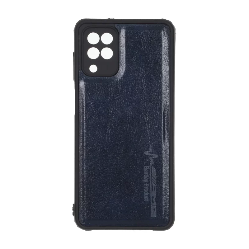 قاب طرح چرم AMG محافظ لنزدار Samsung Galaxy A12 / M12 / F12 - سرمه ای - تصویر 2