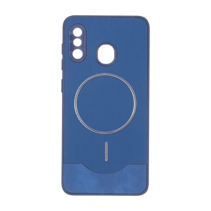 قاب Line Case جیر MagSafe فلزی محافظ لنزدار Samsung Galaxy A30 / A20 - سرمه ای - تصویر 2