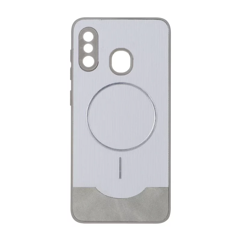 قاب Line Case جیر MagSafe فلزی محافظ لنزدار Samsung Galaxy A30 / A20 - طوسی - تصویر 2