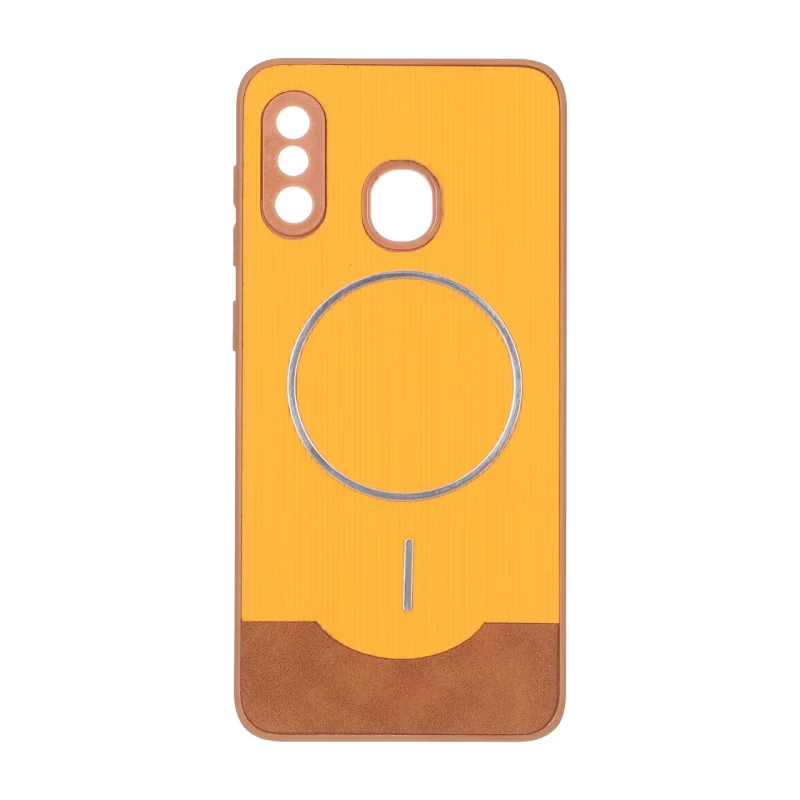 قاب Line Case جیر MagSafe فلزی محافظ لنزدار Samsung Galaxy A30 / A20 - نارنجی - تصویر 2