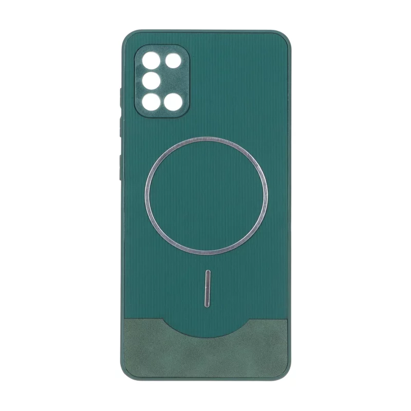 قاب Line Case جیر MagSafe فلزی محافظ لنزدار Samsung Galaxy A31 - سبز - تصویر 2