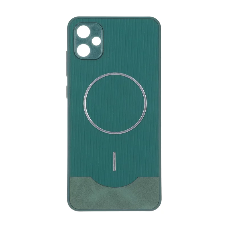 قاب Line Case جیر MagSafe فلزی محافظ لنزدار Samsung Galaxy A05 - سبز - تصویر 2