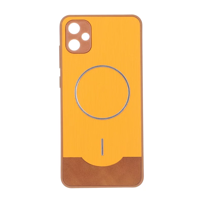 قاب Line Case جیر MagSafe فلزی محافظ لنزدار Samsung Galaxy A05 - نارنجی - تصویر 2