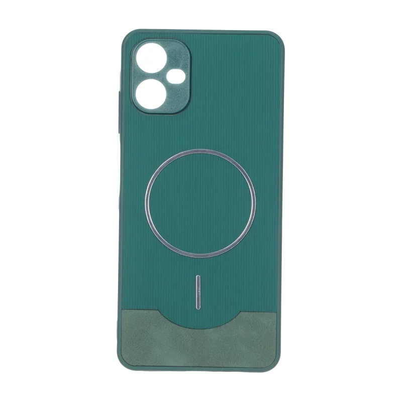 قاب Line Case جیر MagSafe فلزی محافظ لنزدار Samsung Galaxy A06 - سبز - تصویر 2