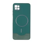 قاب Line Case جیر MagSafe فلزی محافظ لنزدار Samsung Galaxy A22 5G - سبز