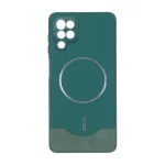 قاب Line Case جیر MagSafe فلزی محافظ لنزدار Samsung Galaxy A12 / M12 / F12 - سبز