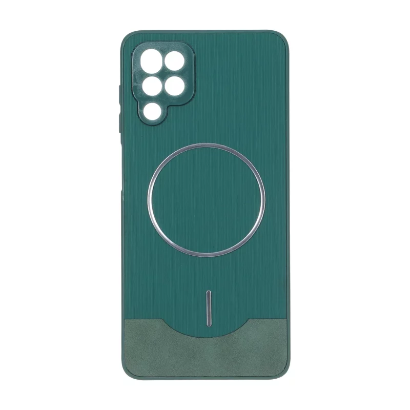 قاب Line Case جیر MagSafe فلزی محافظ لنزدار Samsung Galaxy A12 / M12 / F12 - سبز - تصویر 2