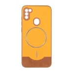قاب Line Case جیر MagSafe فلزی محافظ لنزدار Samsung Galaxy A11 / M11 - نارنجی