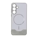 قاب Line Case جیر MagSafe فلزی محافظ لنزدار Samsung Galaxy S25 FE - طوسی