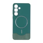 قاب Line Case جیر MagSafe فلزی محافظ لنزدار Samsung Galaxy S25 FE - سبز