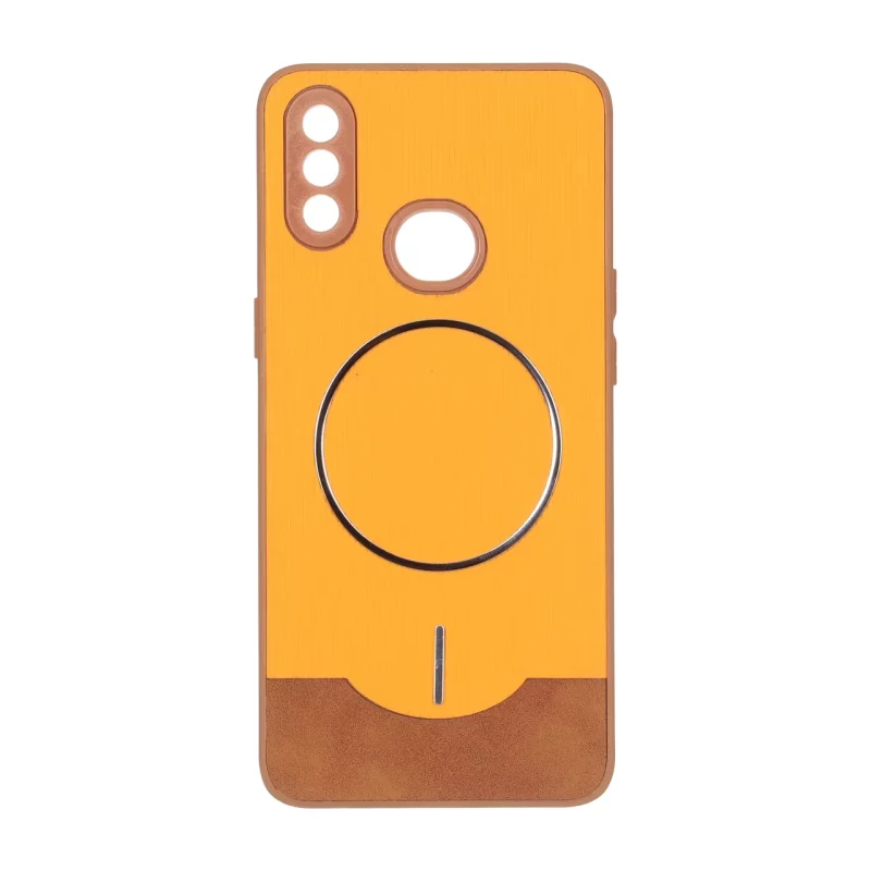 قاب Line Case جیر MagSafe فلزی محافظ لنزدار Samsung Galaxy A10s - نارنجی - تصویر 2