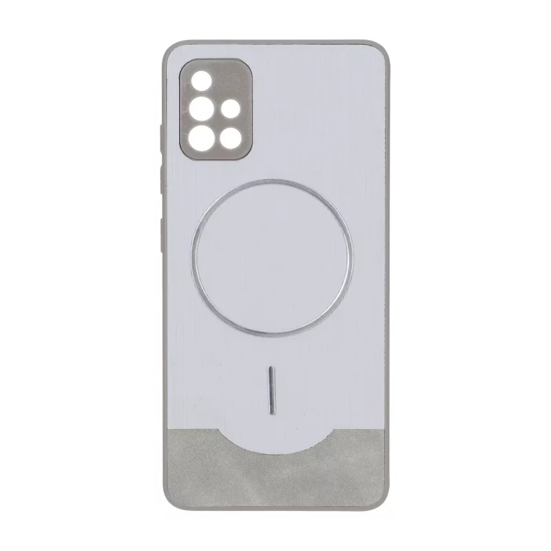 قاب Line Case جیر MagSafe فلزی محافظ لنزدار Samsung Galaxy A51 / M40s - طوسی - تصویر 2