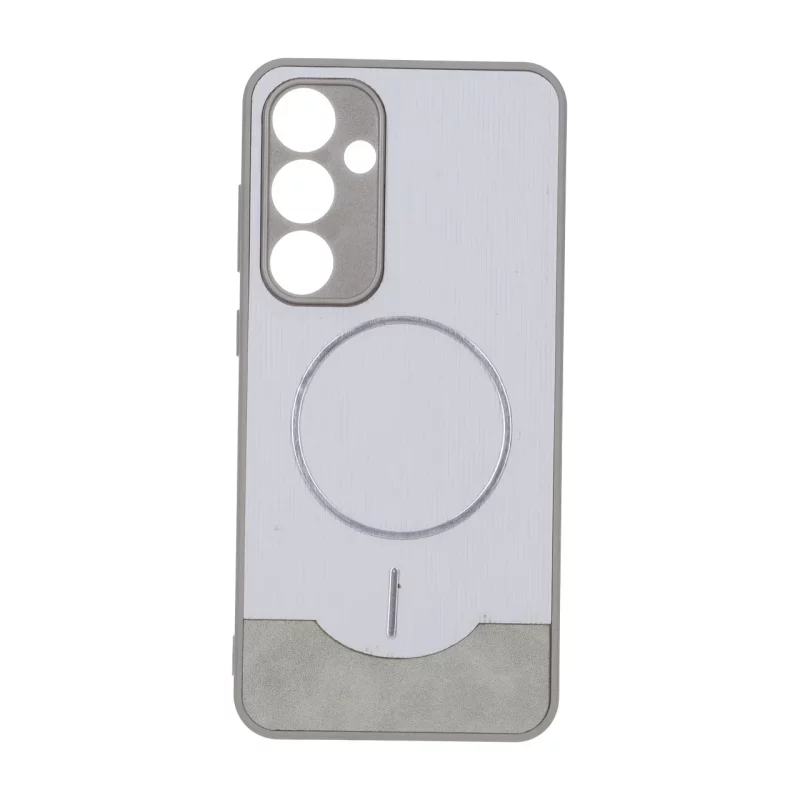 قاب Line Case جیر MagSafe فلزی محافظ لنزدار Samsung Galaxy S24 FE - طوسی - تصویر 2