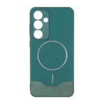 قاب Line Case جیر MagSafe فلزی محافظ لنزدار Samsung Galaxy S24 FE - سبز