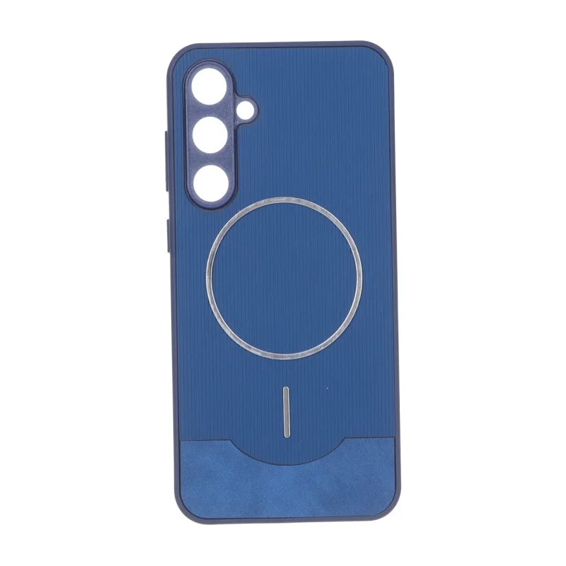 قاب Line Case جیر MagSafe فلزی محافظ لنزدار Samsung Galaxy S23 FE - سرمه ای - تصویر 2