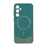 قاب Line Case جیر MagSafe فلزی محافظ لنزدار Samsung Galaxy S23 FE - سبز