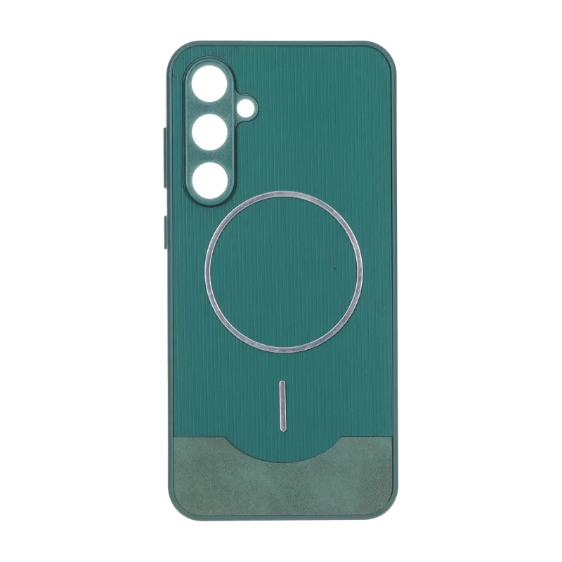 قاب Line Case جیر MagSafe فلزی محافظ لنزدار Samsung Galaxy S23 FE - سبز - تصویر 2