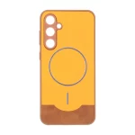 قاب Line Case جیر MagSafe فلزی محافظ لنزدار Samsung Galaxy S23 FE - نارنجی