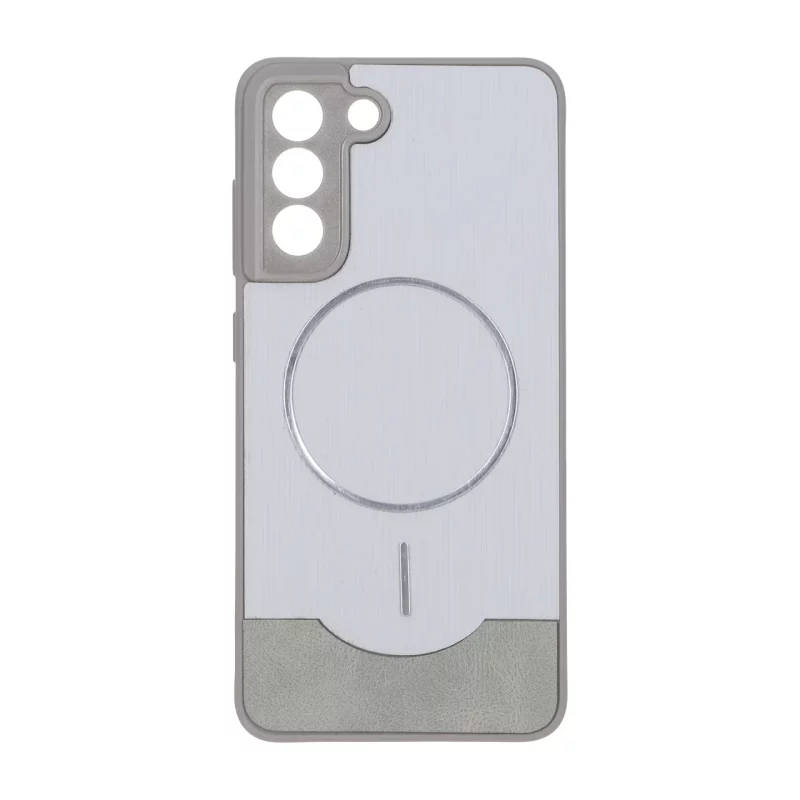 قاب Line Case جیر MagSafe فلزی محافظ لنزدار Samsung Galaxy S21 FE - طوسی - تصویر 2