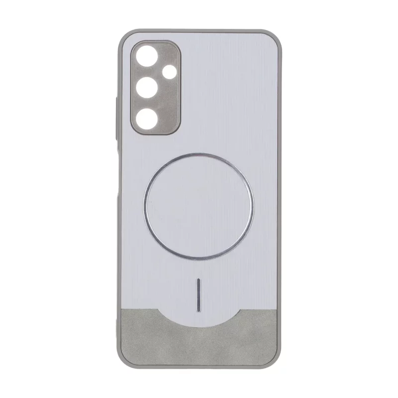 قاب Line Case جیر MagSafe فلزی محافظ لنزدار Samsung Galaxy A05s - طوسی - تصویر 2