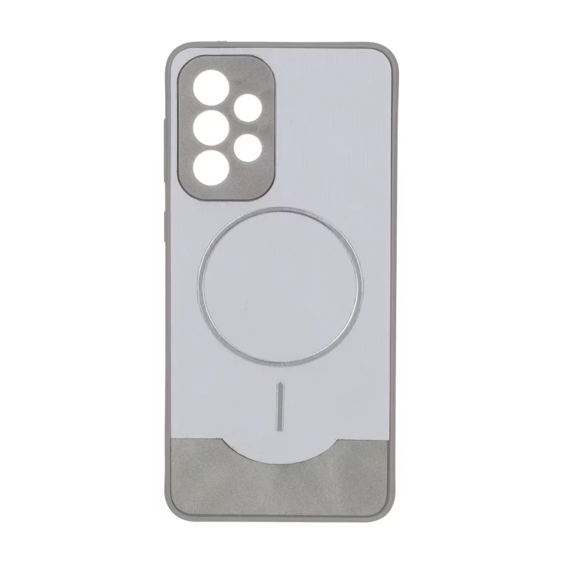 قاب Line Case جیر MagSafe فلزی محافظ لنزدار Samsung Galaxy A33 - طوسی - تصویر 2