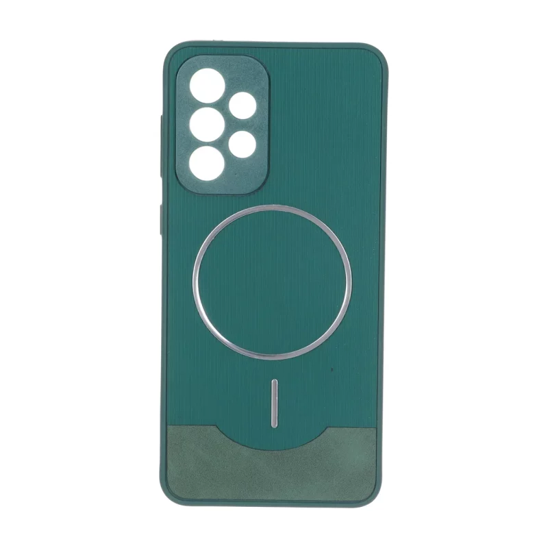قاب Line Case جیر MagSafe فلزی محافظ لنزدار Samsung Galaxy A33 - سبز - تصویر 2