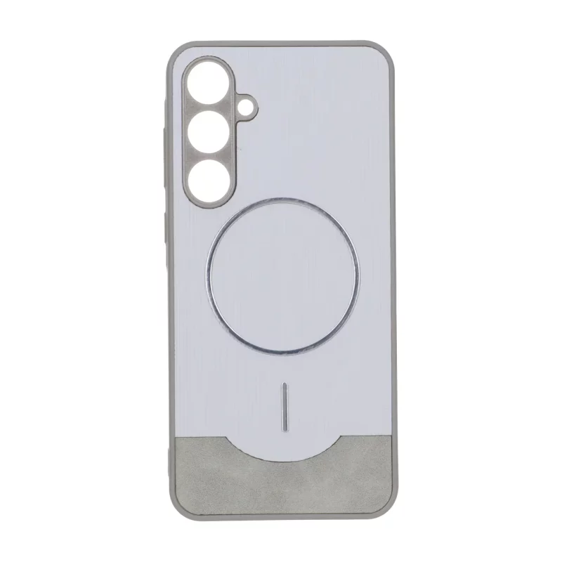 قاب Line Case جیر MagSafe فلزی محافظ لنزدار Samsung Galaxy A35 - طوسی - تصویر 2