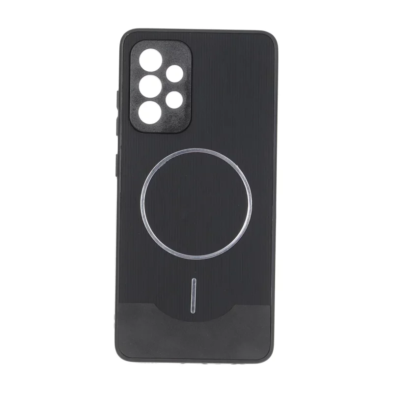 قاب Line Case جیر MagSafe فلزی محافظ لنزدار Samsung Galaxy A52 / A52s - مشکی - تصویر 2