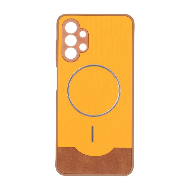 قاب Line Case جیر MagSafe فلزی محافظ لنزدار Samsung Galaxy A13 4G - نارنجی - تصویر 2