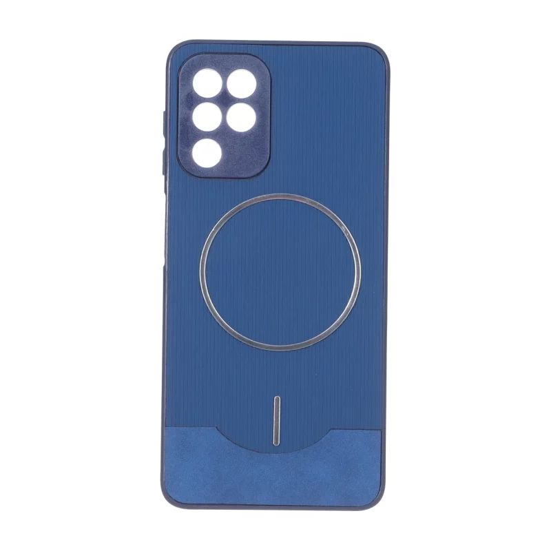 قاب Line Case جیر MagSafe فلزی محافظ لنزدار Samsung Galaxy A22 4G / M22 / M32 4G / F22 - سرمه ای - تصویر 2
