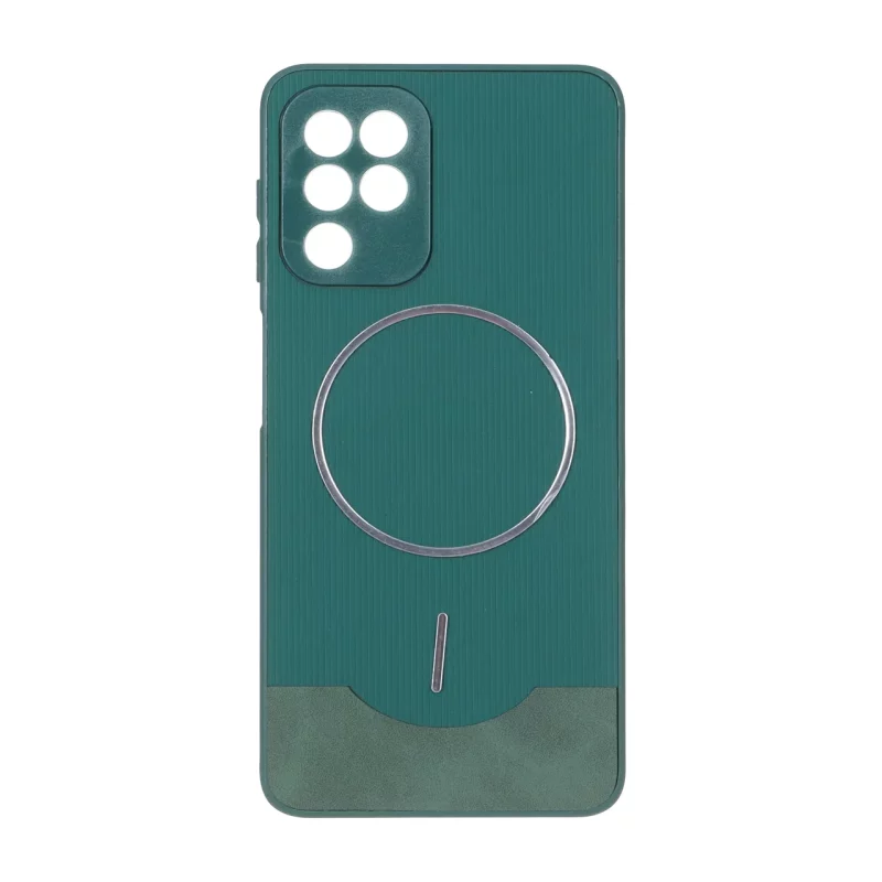 قاب Line Case جیر MagSafe فلزی محافظ لنزدار Samsung Galaxy A22 4G / M22 / M32 4G / F22 - سبز - تصویر 2