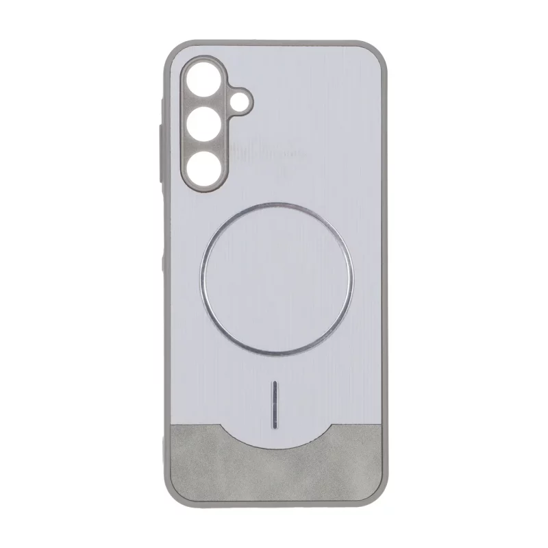 قاب Line Case جیر MagSafe فلزی محافظ لنزدار Samsung Galaxy A25 5G - طوسی - تصویر 2