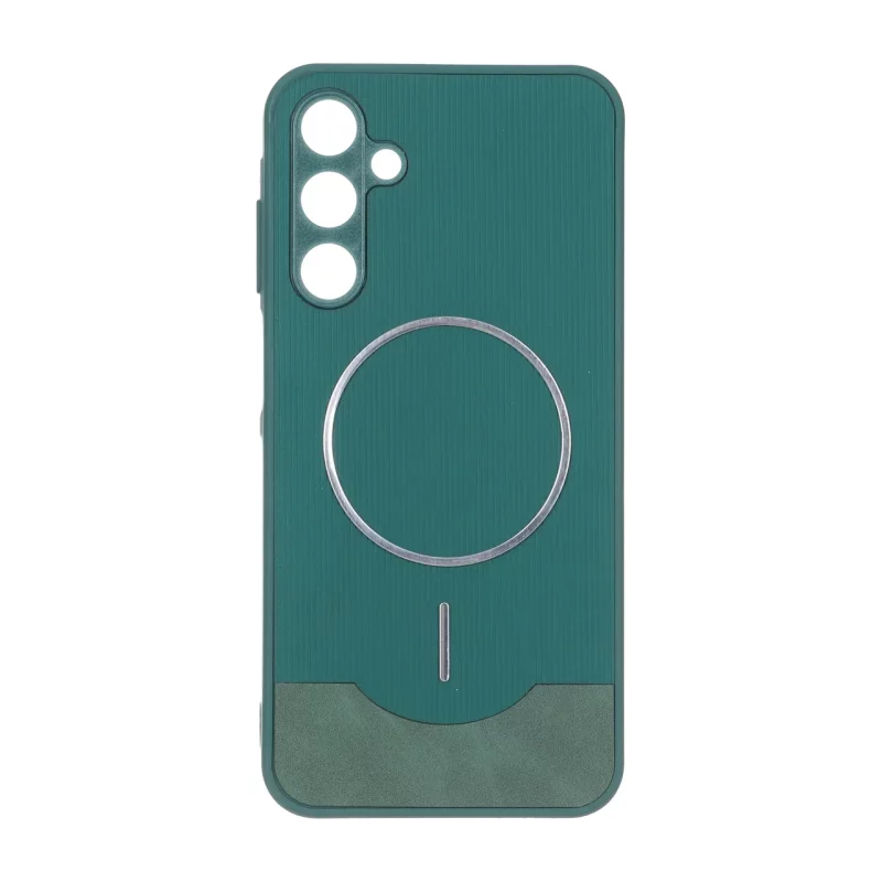 قاب Line Case جیر MagSafe فلزی محافظ لنزدار Samsung Galaxy A25 5G - سبز - تصویر 2