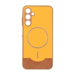 قاب Line Case جیر MagSafe فلزی محافظ لنزدار Samsung Galaxy A25 5G - نارنجی