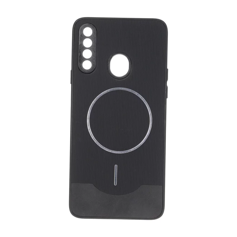 قاب Line Case جیر MagSafe فلزی محافظ لنزدار Samsung Galaxy A20s - مشکی - تصویر 2