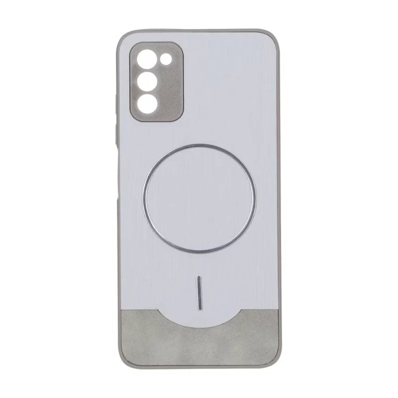 قاب Line Case جیر MagSafe فلزی محافظ لنزدار Samsung Galaxy A03s / A02s - طوسی - تصویر 2