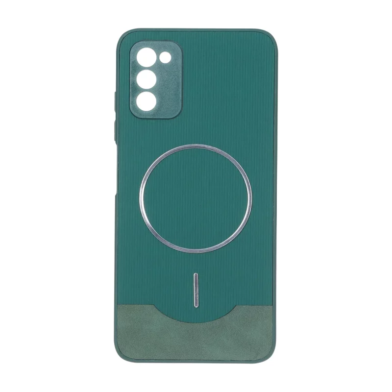 قاب Line Case جیر MagSafe فلزی محافظ لنزدار Samsung Galaxy A03s / A02s - سبز - تصویر 2