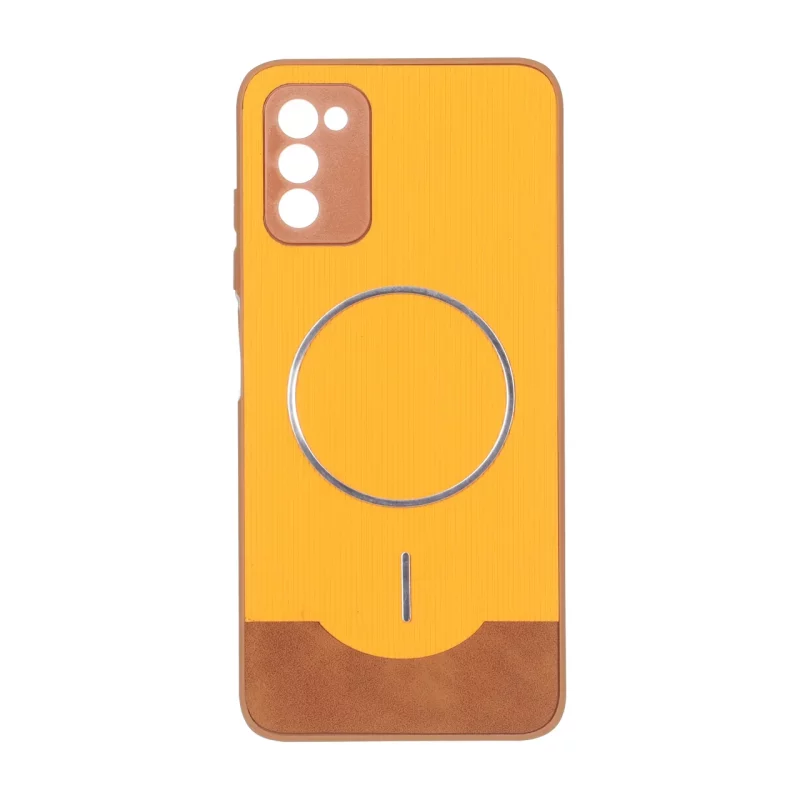 قاب Line Case جیر MagSafe فلزی محافظ لنزدار Samsung Galaxy A03s / A02s - نارنجی - تصویر 2