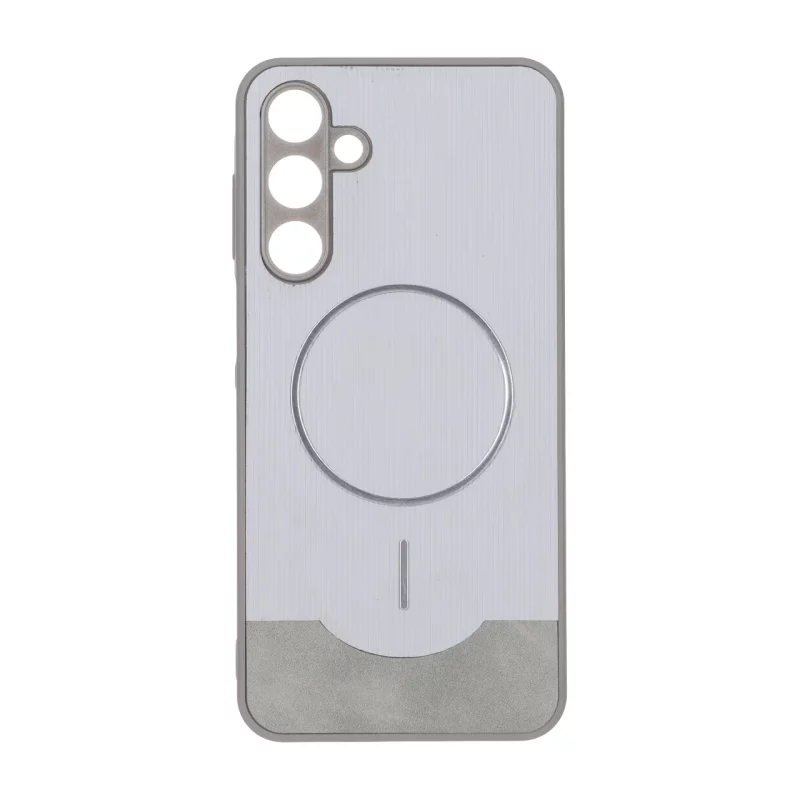 قاب Line Case جیر MagSafe فلزی محافظ لنزدار Samsung Galaxy A16 - طوسی - تصویر 2