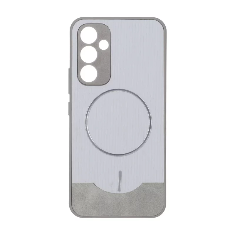 قاب Line Case جیر MagSafe فلزی محافظ لنزدار Samsung Galaxy A54 - طوسی - تصویر 2