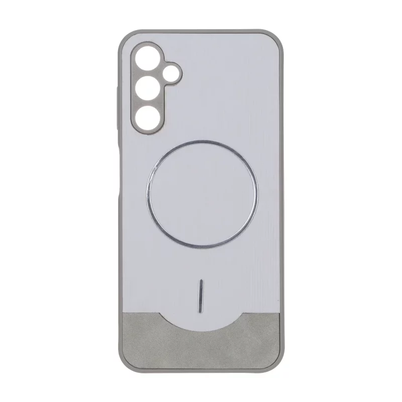 قاب Line Case جیر MagSafe فلزی محافظ لنزدار Samsung Galaxy A14 - طوسی - تصویر 2
