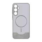 قاب Line Case جیر MagSafe فلزی محافظ لنزدار Samsung Galaxy A55 - طوسی
