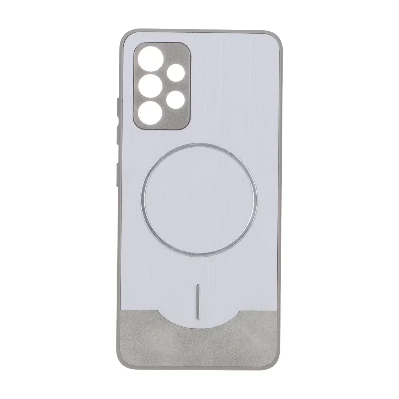 قاب Line Case جیر MagSafe فلزی محافظ لنزدار Samsung Galaxy A32 4G - طوسی - تصویر 2